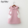 Baby Christmas Clothes cute bunny embroidery vest dress children dress winter toddler baby girls vestido 2-6Y Christmas Costume