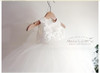 Baby Christening Gown White Tulle Infant Princess Baptism Dress Toddler Baby Girls Party Wedding Dresses Size 3-24Month