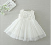 Baby Christening Gown White Tulle Infant Princess Baptism Dress Toddler Baby Girls Party Wedding Dresses Size 3-24Month
