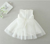 Baby Christening Gown White Tulle Infant Princess Baptism Dress Toddler Baby Girls Party Wedding Dresses Size 3-24Month