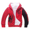 Baby Boys Spiderman Fleece Hoodies/Kids Winter Warm Cartoon Outerwear Clothing/Children Spider-man Thicken Sweatshirts Coat
