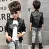 Baby Boys Leather Jacket Kids Girls And Coats Spring Kids Leather Jackets Boys Casual Black Solid Children Outerwear 2016 New