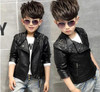 Baby Boys Leather Jacket Kids Girls And Coats Spring Kids Leather Jackets Boys Casual Black Solid Children Outerwear 2016 New
