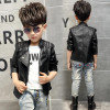 Baby Boys Leather Jacket Kids Girls And Coats Spring Kids Leather Jackets Boys Casual Black Solid Children Outerwear 2016 New