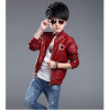 baby boys Leather jacket Kids clothes boys PU Jacket Children sping fashion embroidery Leather Outwear Baby boys Coats 7~15 T