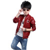 baby boys Leather jacket Kids clothes boys PU Jacket Children sping fashion embroidery Leather Outwear Baby boys Coats 7~15 T