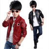 baby boys Leather jacket Kids clothes boys PU Jacket Children sping fashion embroidery Leather Outwear Baby boys Coats 7~15 T