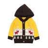 Baby Boys Knitted Sweater Cardigans Newborn Winter Thermal Sweater Jackets Autumn Toddler Girls Knitwear With Hood Button Up