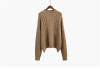 Neploe Women Sweater 2018 Autumn Winter New Twist Turtleneck Pullovers Loose Batwing Sleeve Solid Pullovers Sweaters 33654