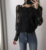 Neploe Lace Blouses Sexy Womens Blouse Ladies Off Shoulder Tops Korean Casual Blouse 2018 Long Sleeve Black White Shirts 34801