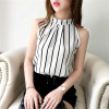 Neploe Chiffon Blouse Sleeveless Halter Shirt Stripe/Flower/Dot/Solid Tops 2018 Summer Woman Fashion Elegant Blusas 34714