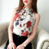 Neploe Chiffon Blouse Sleeveless Halter Shirt Stripe/Flower/Dot/Solid Tops 2018 Summer Woman Fashion Elegant Blusas 34714