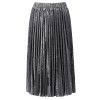 Neophil 2017 Green Gold Sequined Pleated High Waist Women Fashion Bling Bling Ladies Party Club Midi Skirts Tutu Faldas S08021