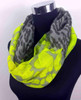 Neon Color Leopard Print Infinity Scarf Snood Women's Party Event Accessories Gift for Her, Free Shipping