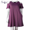 Nemidor Women Casual O-neck Off The Shoulder Midi Plus Size Summer Dress Short Sleeve Beach Vintage Solid Dress With Pockets