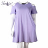 Nemidor Women Casual O-neck Off The Shoulder Midi Plus Size Summer Dress Short Sleeve Beach Vintage Solid Dress With Pockets