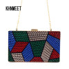 Multi color Purse Crystal mini wedding party clutch evening bag handbag Wristlets women's shoulder bag with Chain Clutch Bag 817