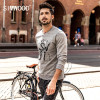 SIMWOOD Hoodies Men 2017 Autumn New Slim Fit Fashion Embroidery Letter Sweatshirts 100% Pure Cotton Pullover Plus Size WT017007