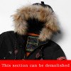 SIMWOOD Brand 2017 new winter coats epaulet men badge pattern parkas fashion streetwear warm clothing MF9503