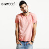 SIMWOOD 2017 Spring Summer T Shirts Men 100% Pure Cotton Fashion Vintage Tees TD1121