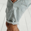 SIMWOOD 2017 New Summer New Denim Shorts Men Striped 100% Pure Cotton Slim Fit Vintage Knee Length Brand Clothing ND017012