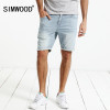 SIMWOOD 2017 New Summer  Casual Shorts Men  Cotton Striped Denim knee Length  Jeans Vintage Scratched Brand Clothing  ND017004