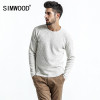 SIMWOOD 2017 Autumn Winter Pullover Men Knitted Sweater Slim Fit Male Plus Size High Quality Fashion Brand Men Sweater MT017030