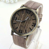 Simulated Wooden Men's Watches Women Wood Leather Strap Quartz Wristwatch Women Wristwatch  Clock Fashion Hour