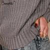 Simplee turtleneck off shoulder knitted sweater women Autumn fashion tricot pullover jumpers Winter sexy oversized sweater