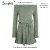 Simplee Sexy off shoulder knitting sweater dress women Elegant ruffle sash short dress Casual long sleeve autumn winter dress