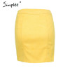 Simplee Sexy leather suede pencil skirt women Zipper ring autumn winter high waist short skirt 2017 Bodycon party mini skirt