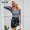 Simplee Sexy lace up knitting pullover Fashion flare sleeve autumn winter sweater women tops Casual hollow out jumper pull femme