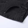 Simplee Sexy lace up denim skirt women Summer bodycon high waist pencil skirt Streetwear fashion casual split min skirts womens