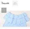 Kaywide 2017 Ruffles Off Shoulder Women Blouse Shirts Blue Pink Striped Irregular Sexy Tops Clothing Ladies Casual Summer Blusas