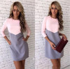KAYWIDE 2016 Women Winter Dress Series Fashion Cute New Style Three Quarter Sleeve Patchwork Midi Dress For Women A16337