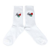 kawaii Women Embroidery White Socks Women's Cute Candy Moon Crossing Heart Chinese Love Korean Love Pattern Cotton Sock