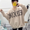 Kawaii Harajuku Long Batwing Sleeve Sweatshirt Women Jumper Autumn 2017 Oversized Hoodies Sweatshirts Femininas Plus Size Top