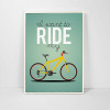 Kawaii Cute  Bicycle Poster Print  Modern Nordic Cartoon Nursery Wall Art Picture Room Decor Canvas Painting No Frame