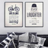 Kawaii Cute  Bicycle Poster Print  Modern Nordic Cartoon Nursery Wall Art Picture Room Decor Canvas Painting No Frame