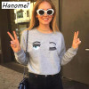 Kawaii Clothes Eyebrow Ring hoodie Embroidery Sweatshirt Women polerones Winter 2018 harajuku Loose Female Cute Hoodies C12