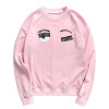 Kawaii Clothes Eyebrow Ring hoodie Embroidery Sweatshirt Women polerones Winter 2018 harajuku Loose Female Cute Hoodies C12