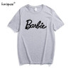 kawaii Barbie sweet College style women t-shirt 2018 summer hot sale cute t shirt 100% cotton fashion casual slim fit top tees