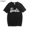 kawaii Barbie sweet College style women t-shirt 2018 summer hot sale cute t shirt 100% cotton fashion casual slim fit top tees