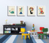 Kawaii Animal Giraffe Poster Printing Modern Nordic Cartoon Nursery Wall Art Decoration Painting Children Baby Room No Framework