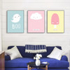 Kawaii Animal Panda Poster Print Nordic Cartoon Penguin Nursery Wall Art Picture Kids Baby Room Decor Canvas Painting No Frame