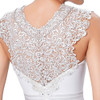 Kate Kasin White Wedding Dresses with Sheer Lace Vintage Wedding Gowns 2017 Mermaid Bridal Marriage Dress Vestido de Noiva 0146