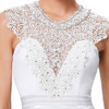 Kate Kasin White Wedding Dresses with Sheer Lace Vintage Wedding Gowns 2017 Mermaid Bridal Marriage Dress Vestido de Noiva 0146