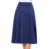 Kate Kasin Short Skirt Knee Length Ladies 100% Cotton Skirts Women Navy Blue Saias Longa 2017 Femininas Formal Jupe Femme