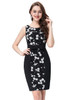 Kate Kasin Short Black Cocktail Dresses with Beading Flower Pattern Robe de Cocktail Party Dress Cocktailjurk 2017 Prom Dresses
