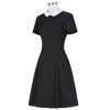Kate Kasin Office Dresses Women 2017 Summer New Fashion Short Sleeve Pencil Dress Ladies Casual Work Dress With White Collar
